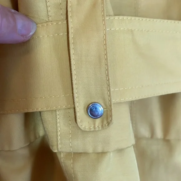 Yellow Hooded Belted Raincoat by Gallery Size Large EUC - Picture 7 of 16